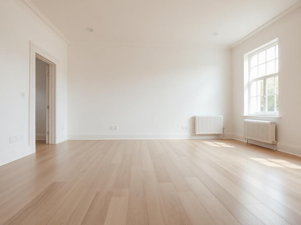 Freshly cleaned empty British living room after an emergency clean